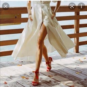 Authentic Red Suede Alexandere Birman Clarita  Size 37 WORN ONCE